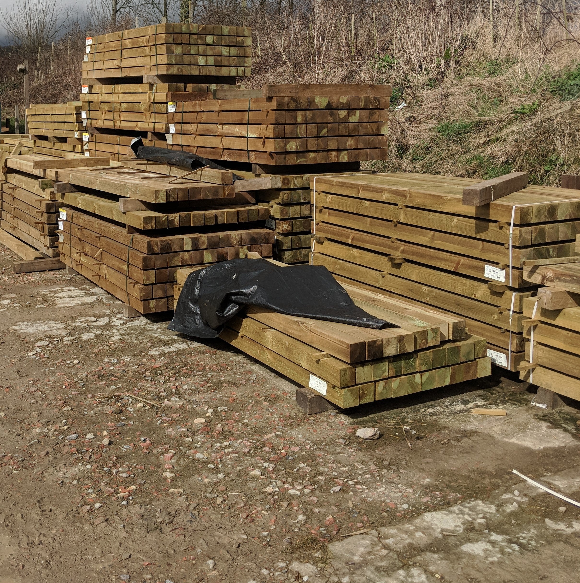 Square Tree Posts Square, Treated Timber Fence Posts – Crestala Fencing Centre